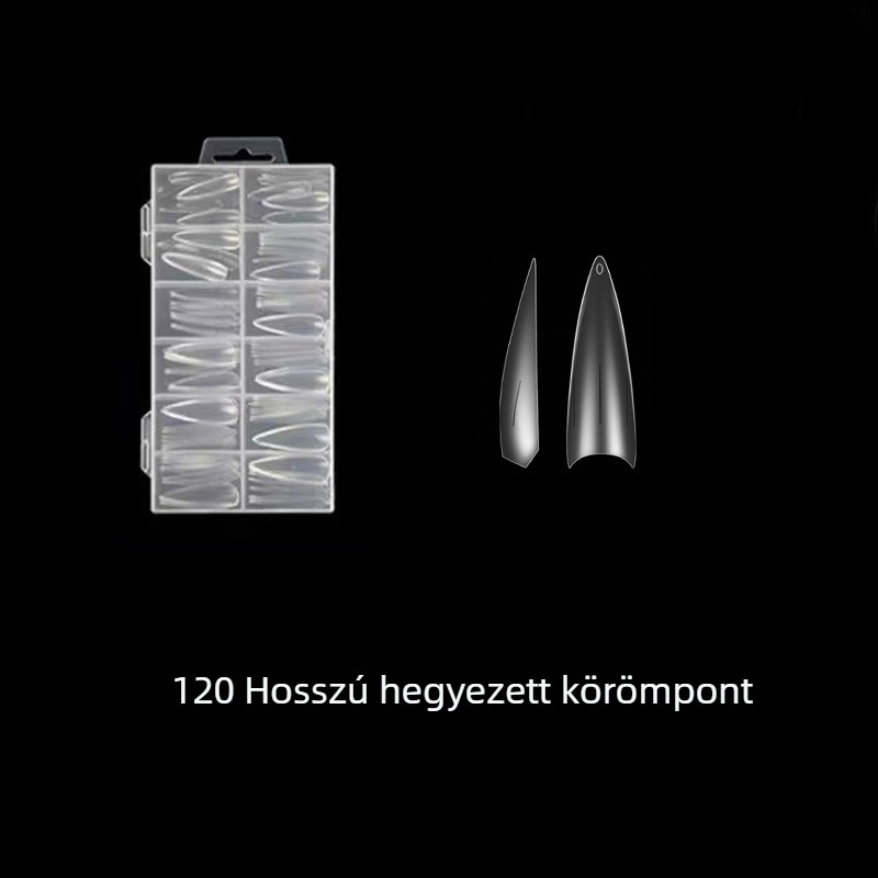 Köröm matrica – ultra vékony, nyom nélkül illeszkedik, francia stílus, ovális forma, átlátszó