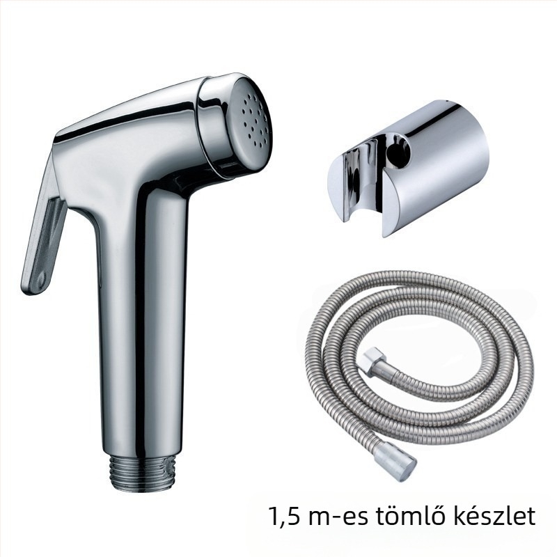 Bidet és WC-hez készített zuhanykészlet, falra szerelt, ABS, kerek zuhanyfej, 20 mm csatlakozás, eső funkció