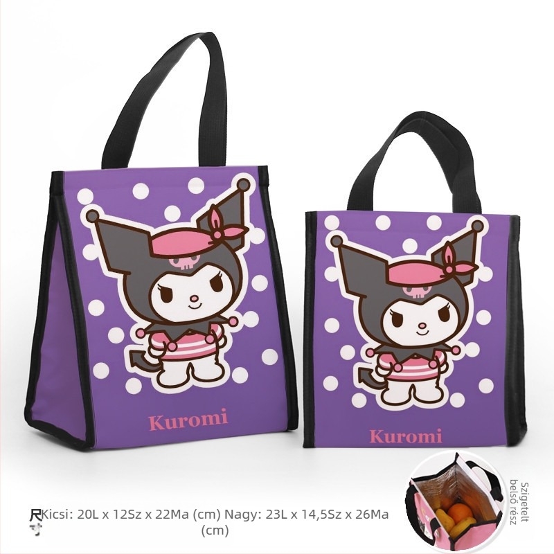 Ebédtáska testreszabható, több mintás karikatúra kisördög motívummal, modern minimalist stílusban