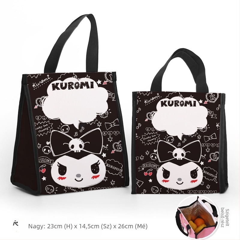 Ebédtáska testreszabható, több mintás karikatúra kisördög motívummal, modern minimalist stílusban