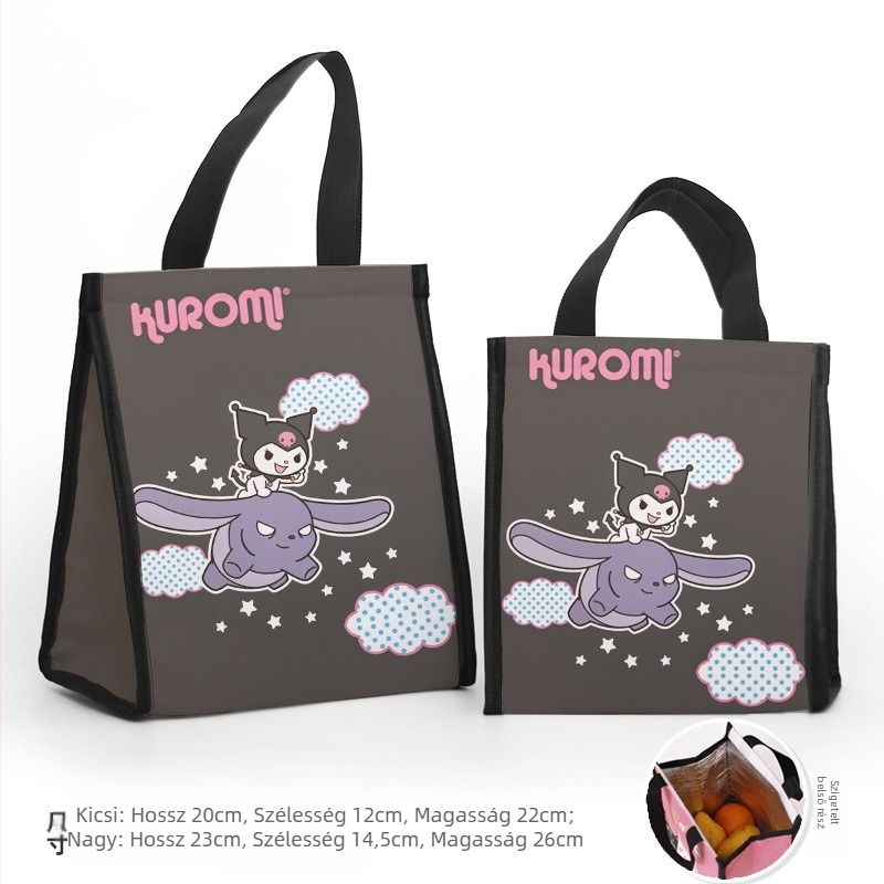 Ebédtáska testreszabható, több mintás karikatúra kisördög motívummal, modern minimalist stílusban