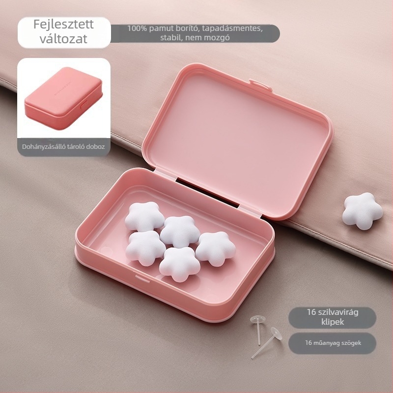 Paplan- és lepedő tartó láthatatlan rögzítővel, tűszúrás nélkül, ABS + pamut, Zhejiang