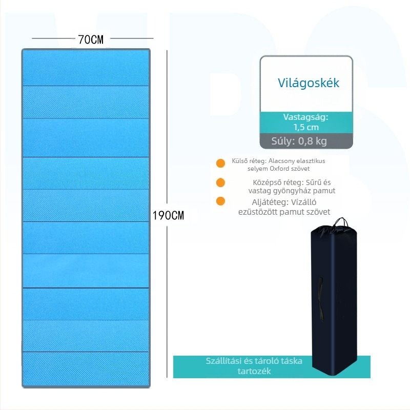 Punke E Oxford anyagú napimatrac egy személy részére, modell Outdoor lunch break mat, enyhén vízálló