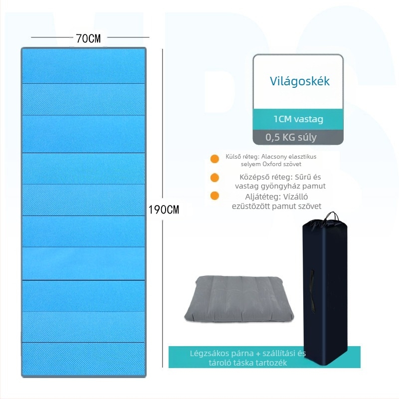 Punke E Oxford anyagú napimatrac egy személy részére, modell Outdoor lunch break mat, enyhén vízálló