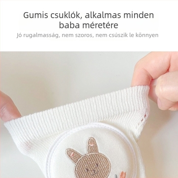 Gyermek térdvédő légáteresztő hálós anyaggal, hímzett, elasztikus pamutból készült, alkalmas mászáshoz és kültéri játékokhoz (1–3 évesek)