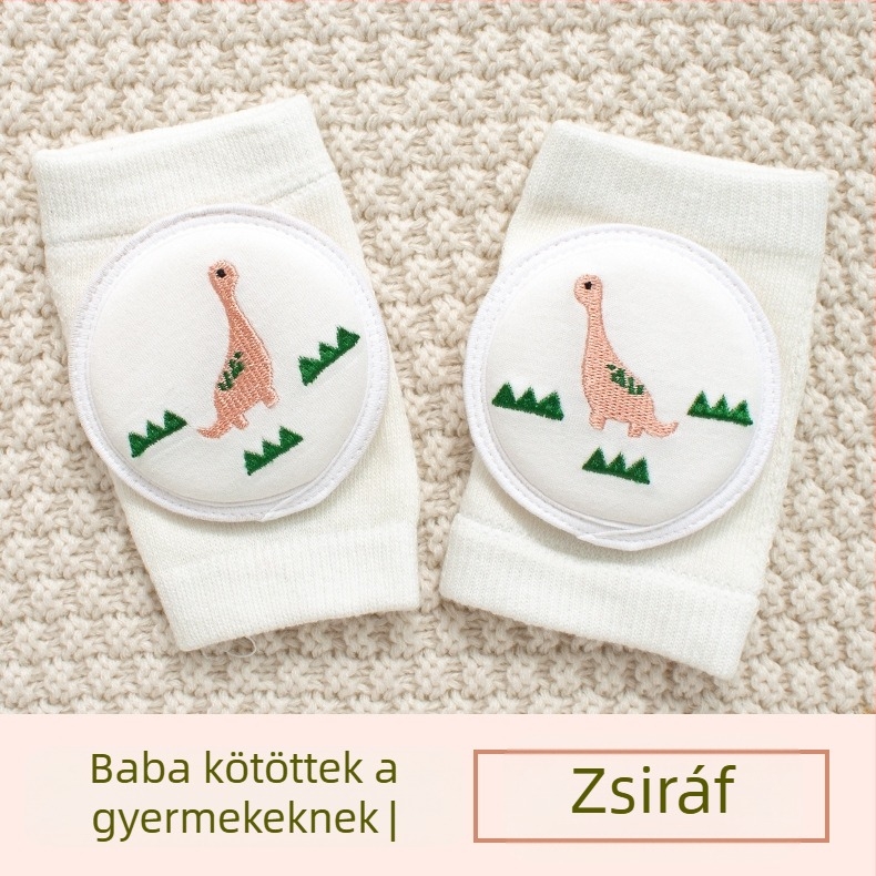Gyermek térdvédő légáteresztő hálós anyaggal, hímzett, elasztikus pamutból készült, alkalmas mászáshoz és kültéri játékokhoz (1–3 évesek)