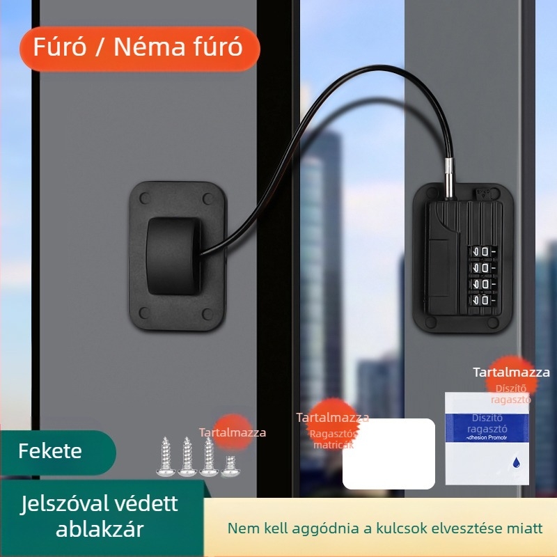 Ablak- és tolóajtó biztonsági stopper záróval – Modell TJ20231215M001, PVC