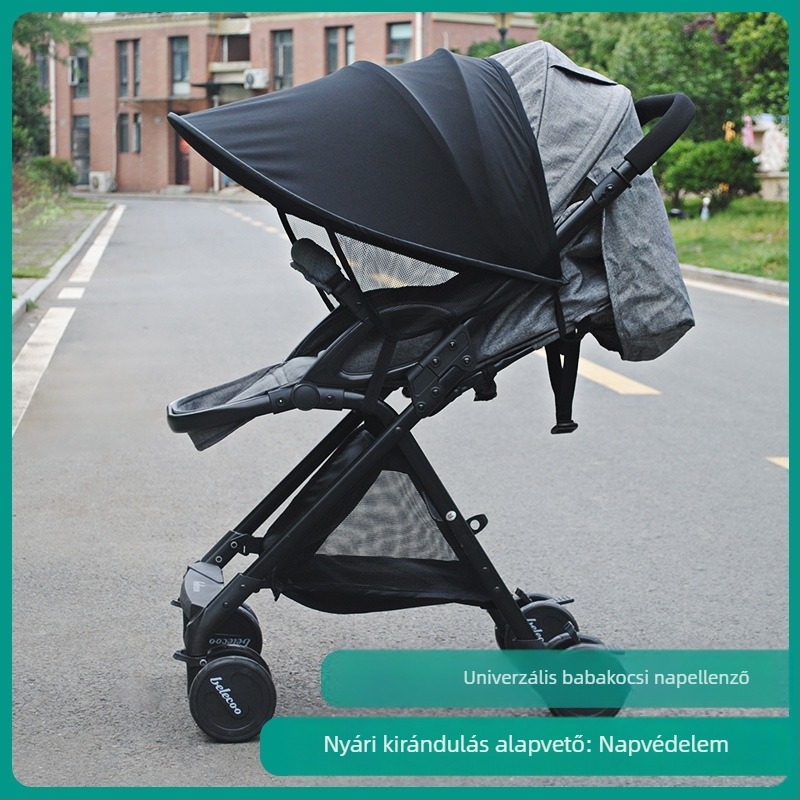 Babakocsira napellenző Belshu, Lycra anyagú, hosszított napvédő dizájn