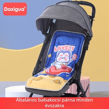Babakocsi ülésvédő párna, vastagított, ütéscsillapító, koreai stílusú, poliészter-pamut keverék, egész éves használatra, kompatibilis babakocsival, étkező- és hintaszékhez