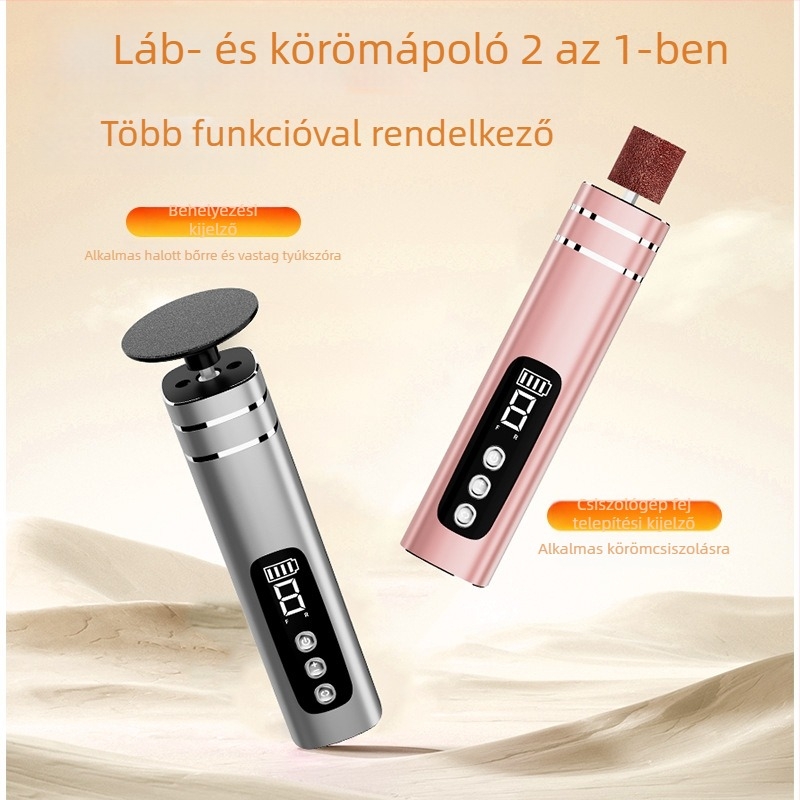 Elektromos lábreszelő 9 fokozatú beállítással, újratölthető, csendes - eltávolítja a halott bőrt és a tyúkszemeket