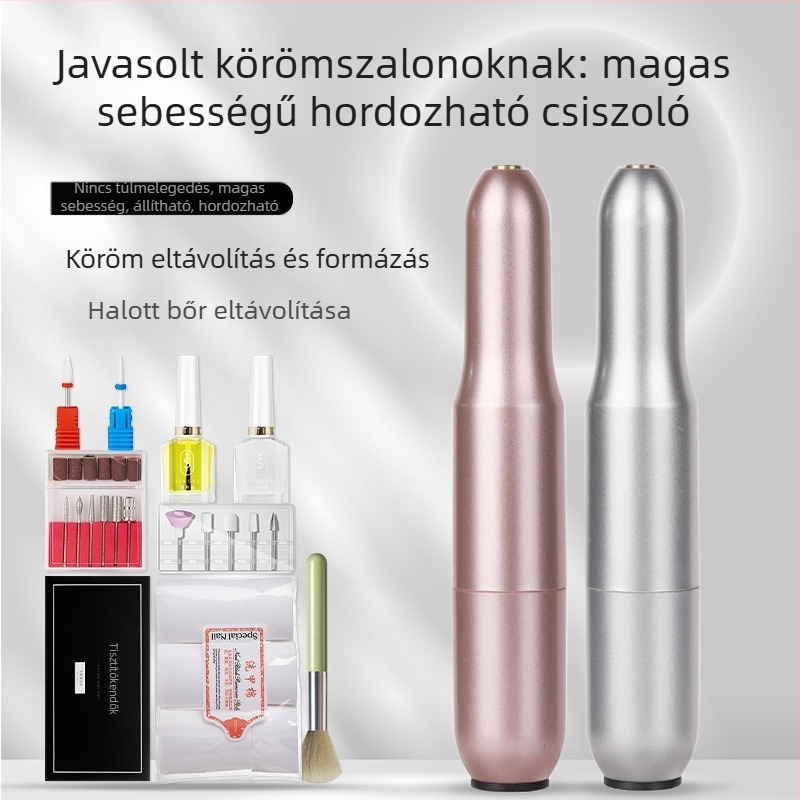 Elektromos körömcsiszoló – műanyag + rozsdamentes acél, körömfelület csiszoló eszköz, 1 db, belföldi márka, mindennapi felhasználók számára