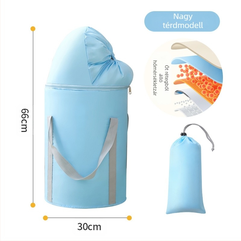 Beisi hordozható lábfürdő kanna – összecsukható, megemelt kialakítás, Twill 210d anyag, láb áztatásához felnőtteknek