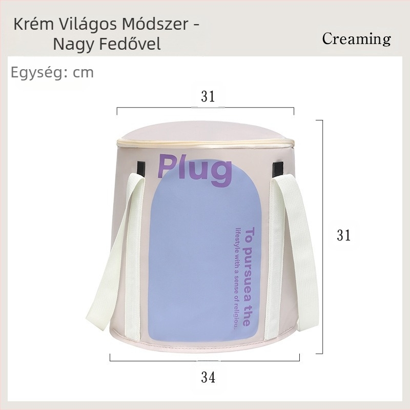 Szigetelt, összecsukható lábáztatótál, nejlon anyagból, állandó hőmérséklettel, hordozható, mély kapacitás