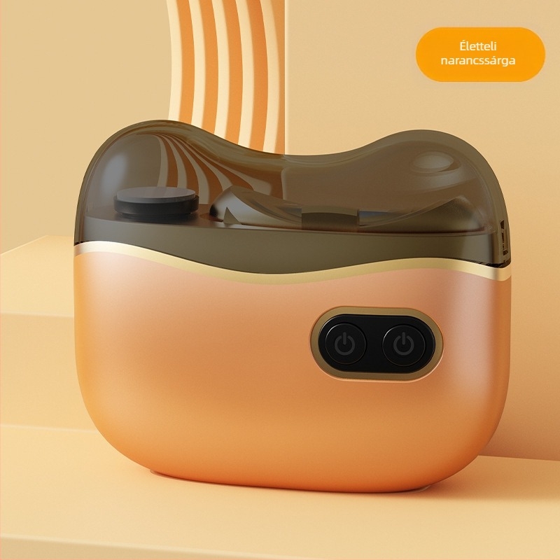 Kétfunkciós elektromos köröm polírozó – otthoni használatra, ABS + rozsdamentes acél, méretek 8.8 x 7.2 cm, tömeg 120 g, 400 mAh akkumulátor