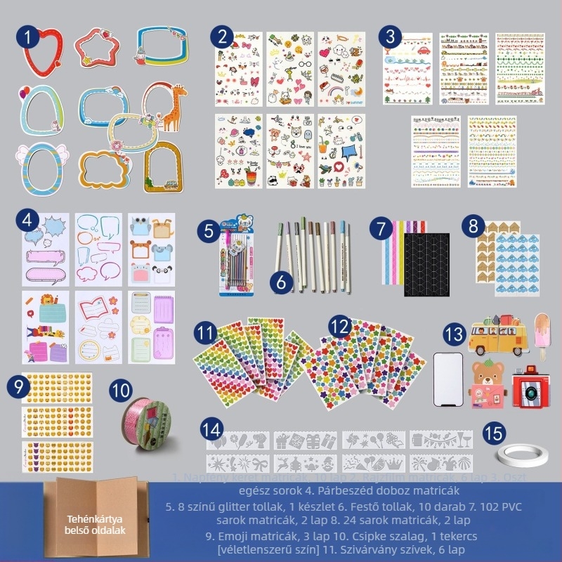 DIY retro fénykép-album üres borítóval, kézzel ragasztott oldalakkal, mini stílus, 34 oldal