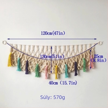 Baba tároló háló – falra akasztható, fém, pásztor stílus, Qianka márka, utazási tároláshoz
