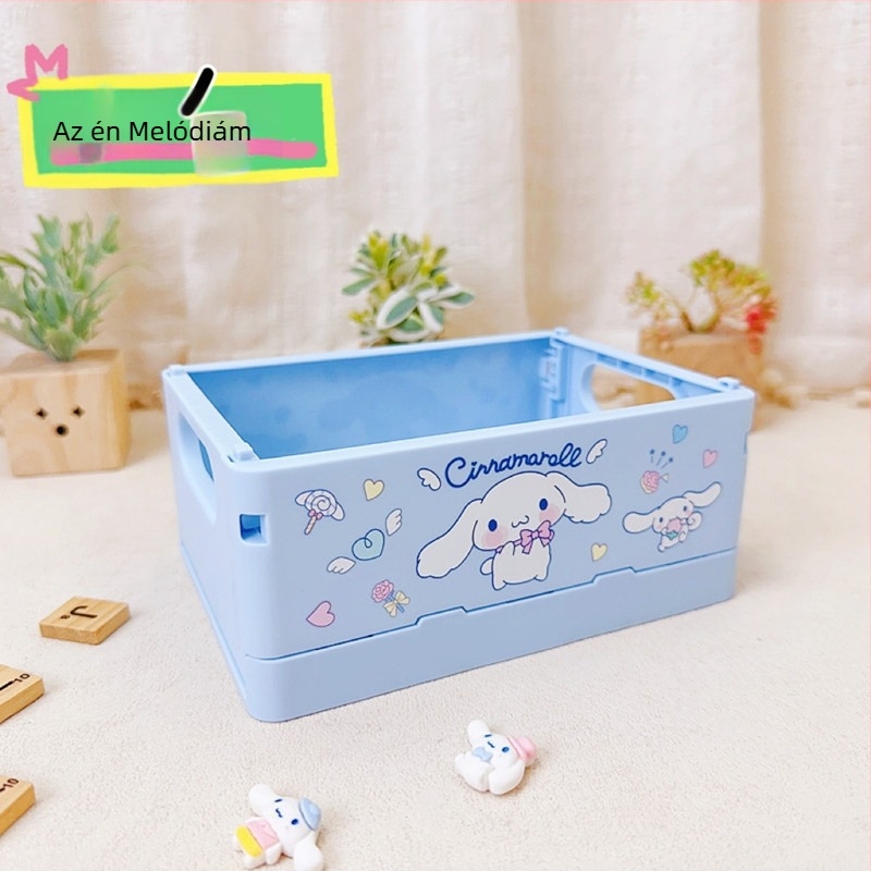 Összecsukható műanyag asztali kozmetikai tárolódoboz, négyszögletes, Can logóval, testreszabható