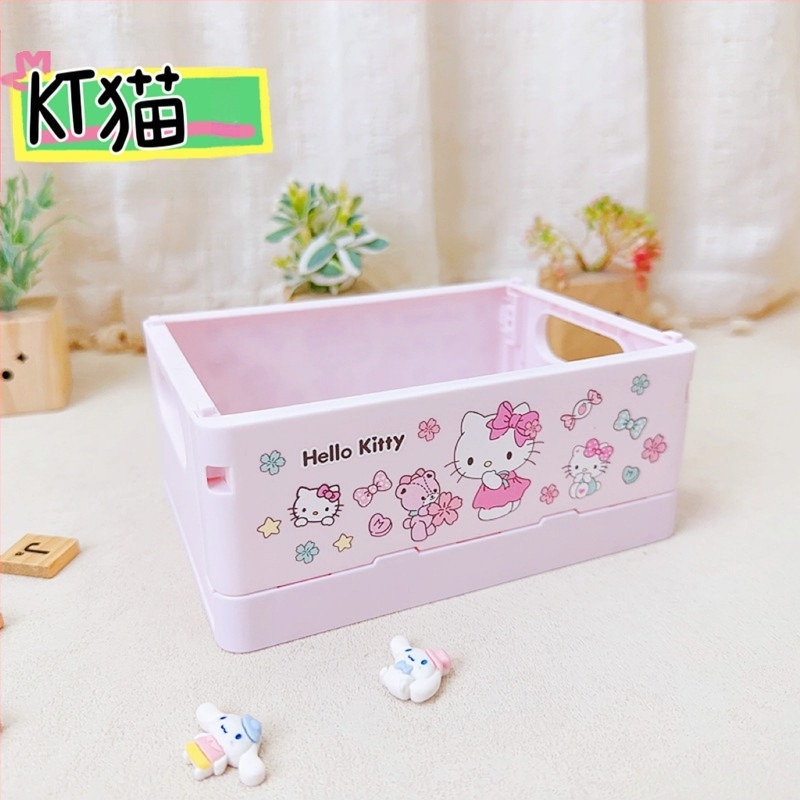 Összecsukható műanyag asztali kozmetikai tárolódoboz, négyszögletes, Can logóval, testreszabható