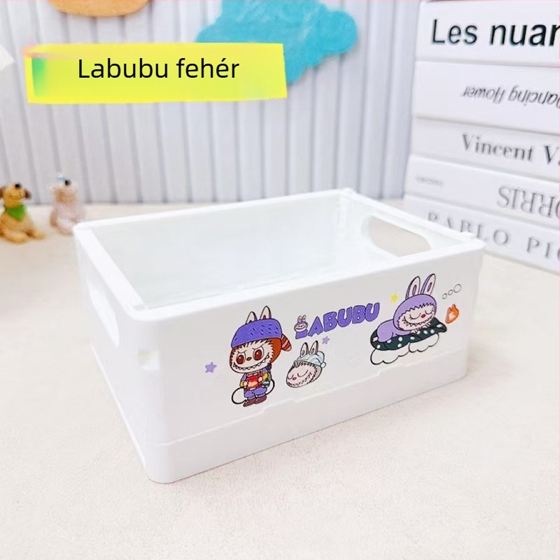 Összecsukható műanyag asztali kozmetikai tárolódoboz, négyszögletes, Can logóval, testreszabható