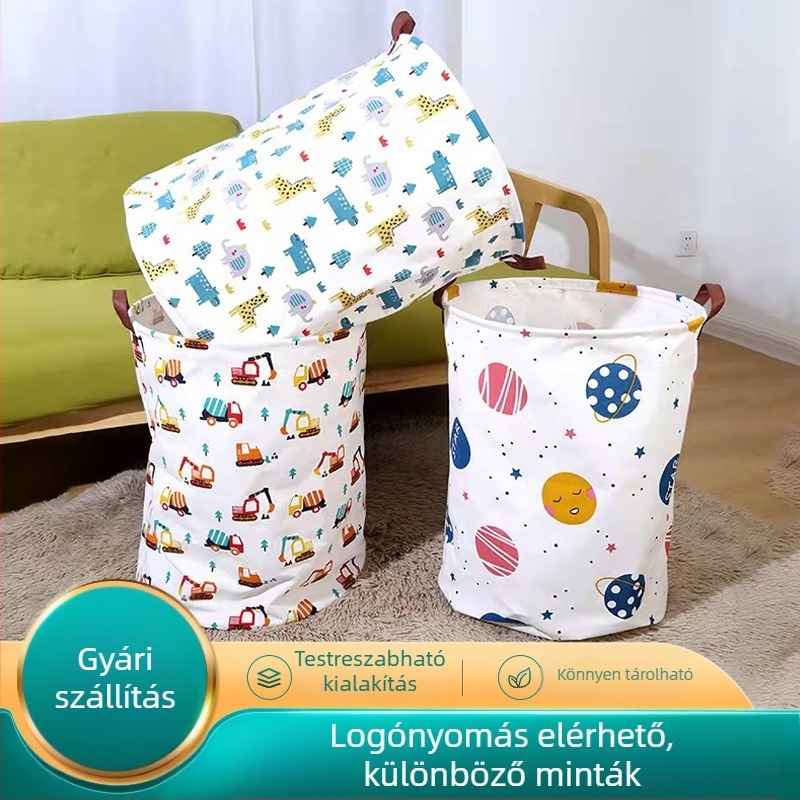 Nordic összecsukható szennyeskosár - vízálló szövet, modell 001, anyag 20213, alkalmas fehérneműk és ruhák számára