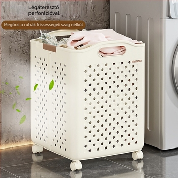Literary összecsukható ruhaszennyes kosár - PP anyag, modern minimalist stílus, otthoni tárolás, 1 db