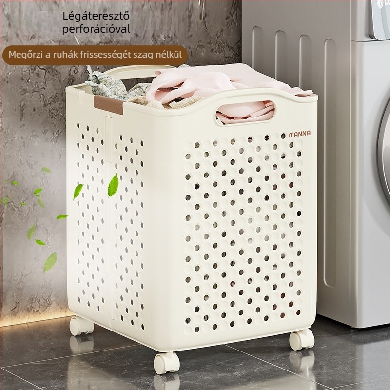 Literary összecsukható ruhaszennyes kosár - PP anyag, modern minimalist stílus, otthoni tárolás, 1 db