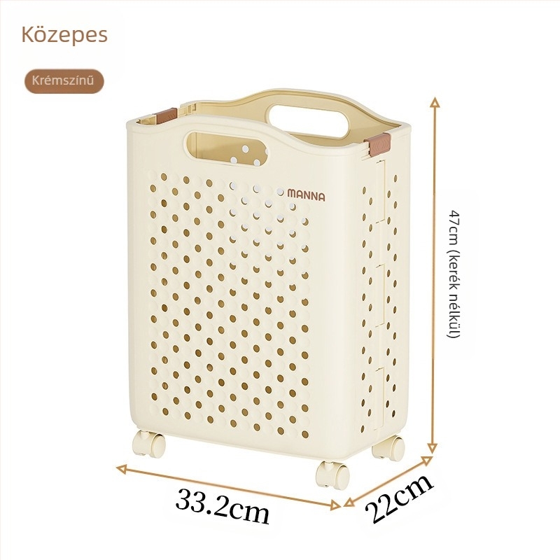 Literary összecsukható ruhaszennyes kosár - PP anyag, modern minimalist stílus, otthoni tárolás, 1 db