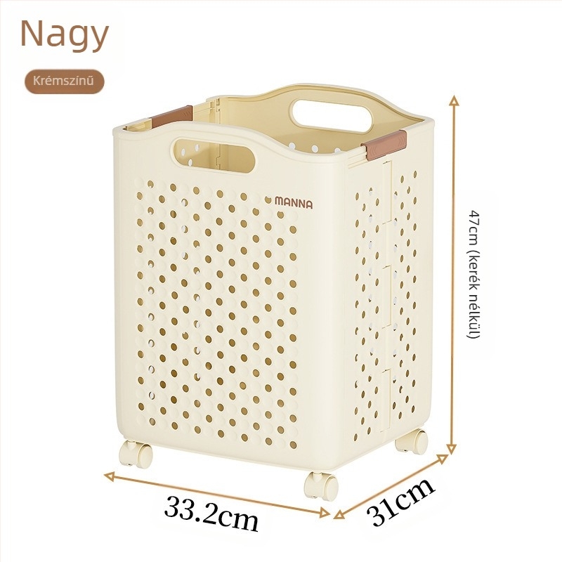 Literary összecsukható ruhaszennyes kosár - PP anyag, modern minimalist stílus, otthoni tárolás, 1 db