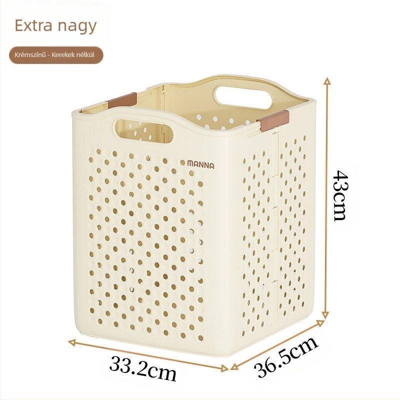 Literary összecsukható ruhaszennyes kosár - PP anyag, modern minimalist stílus, otthoni tárolás, 1 db
