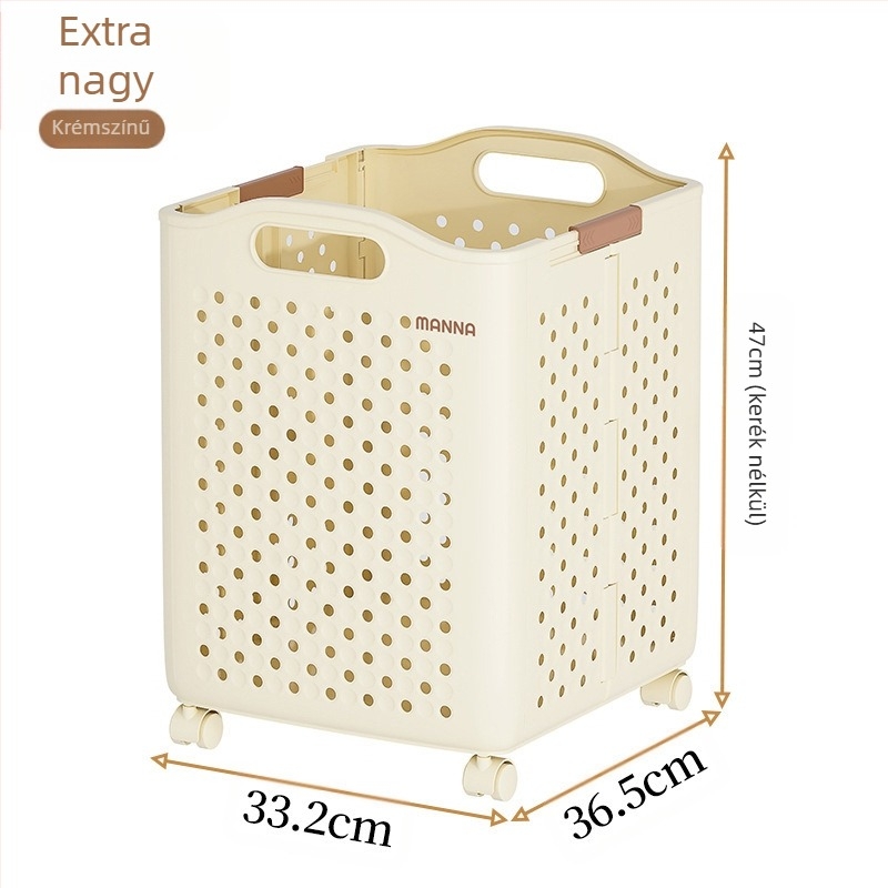 Literary összecsukható ruhaszennyes kosár - PP anyag, modern minimalist stílus, otthoni tárolás, 1 db