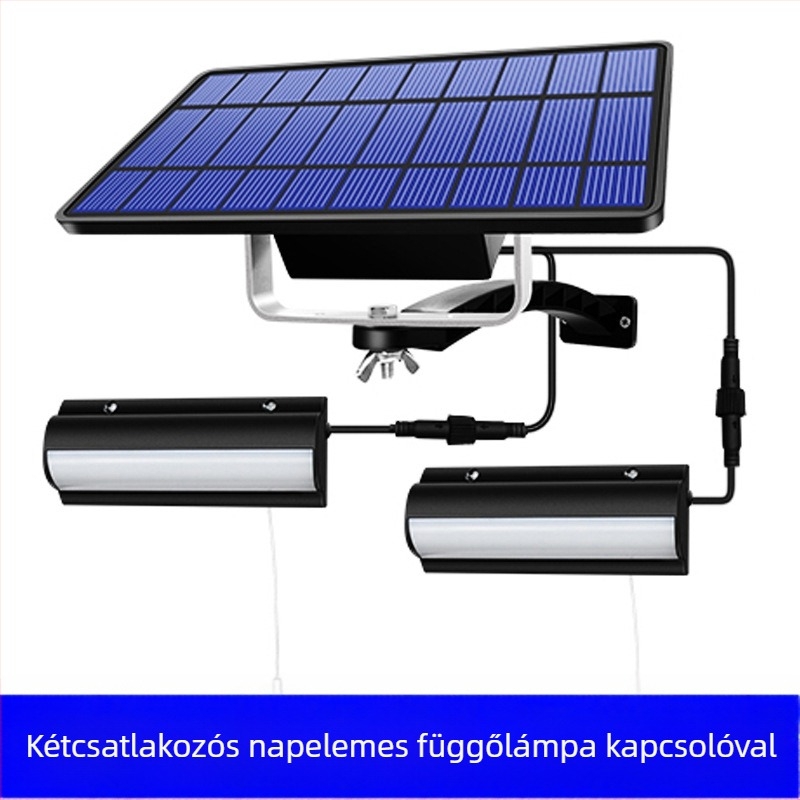 Napelemes függőlámpa húzókábellel – LED, IP65, 3W, 3,2V, 10000h, retro kertvilágítás