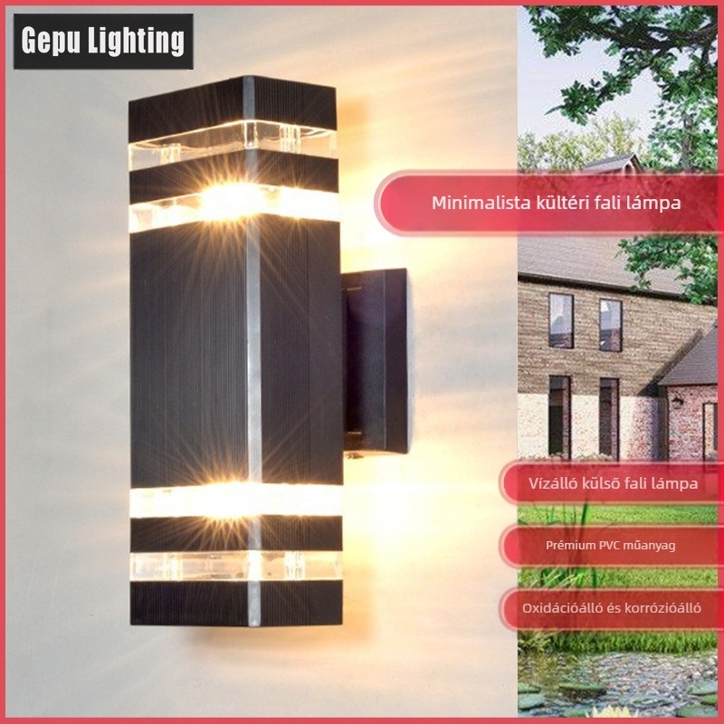 Kültéri falikar fel- és levilágítással GP-PVC110 (220V, IP65, 2 LED, 3000K)