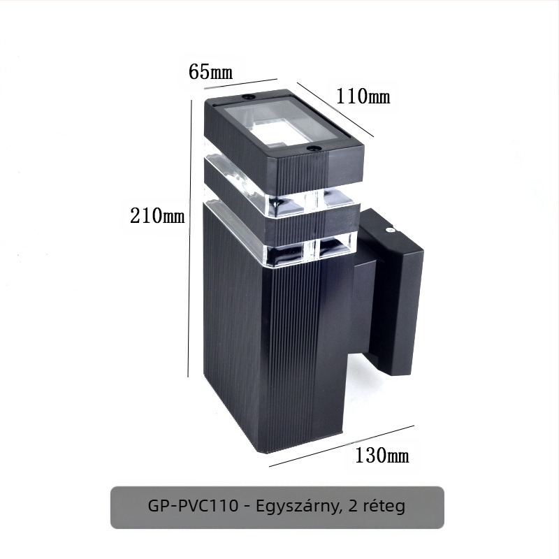 Kültéri falikar fel- és levilágítással GP-PVC110 (220V, IP65, 2 LED, 3000K)