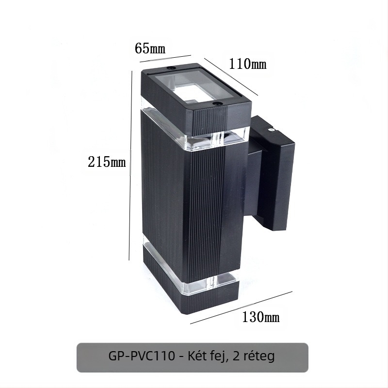 Kültéri falikar fel- és levilágítással GP-PVC110 (220V, IP65, 2 LED, 3000K)