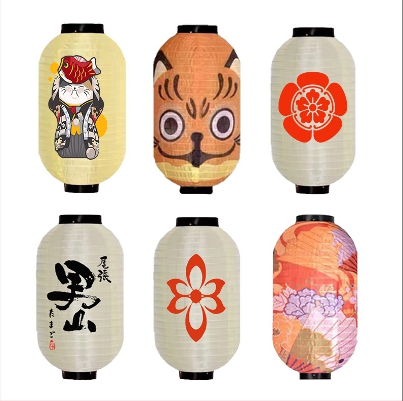 Japán stílusú lámpa — ovális alak, kézműves, DIY, Daaiwang