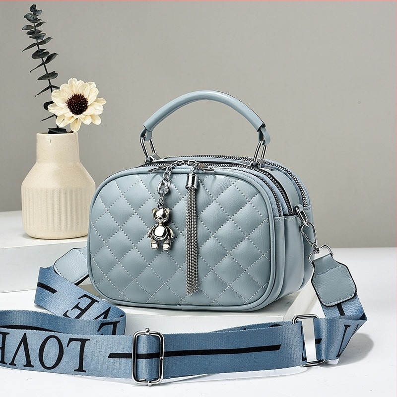 Női PU táska, crossbody, mindennapi viseletre, kis méret, nagy kapacitás, gyémánt mintás steppelt