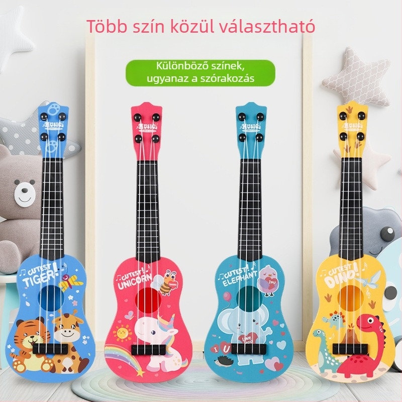Műanyag gyerek ukulele játék, 4–6 éveseknek, márka Mutual Treasure