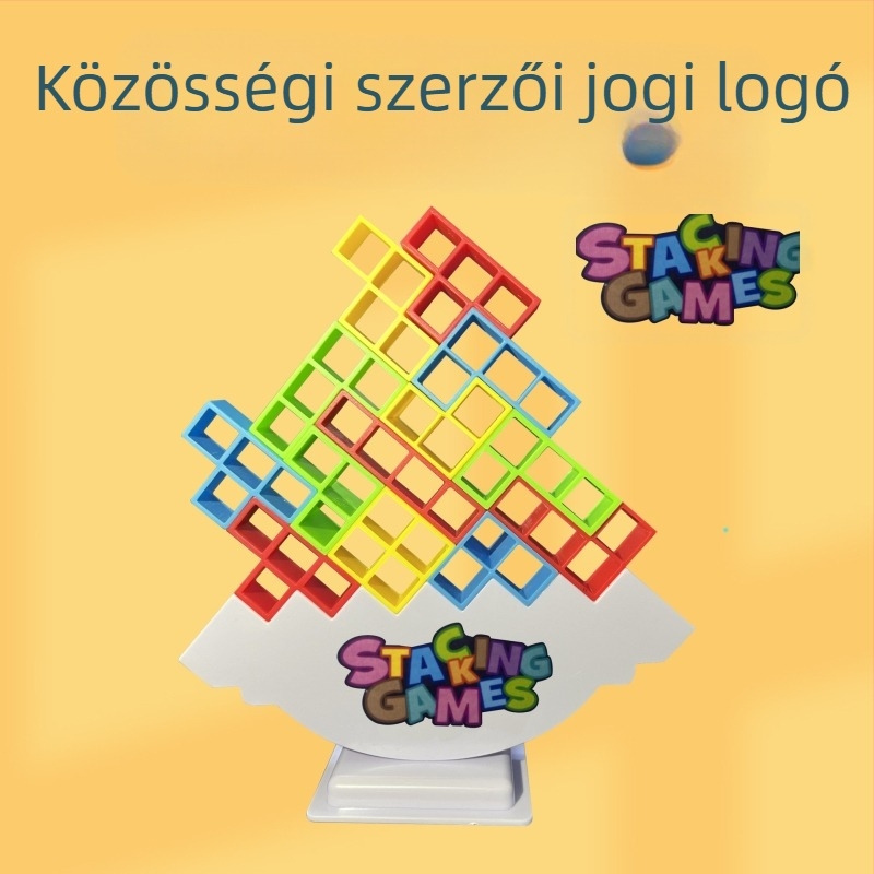Asztali Tetris-stílusú egyensúlyozó építőjáték, családi interakcióhoz, ABS műanyagból, elektromos nélkül, többfunkciós, DIY-barát, 4–6 éveseknek