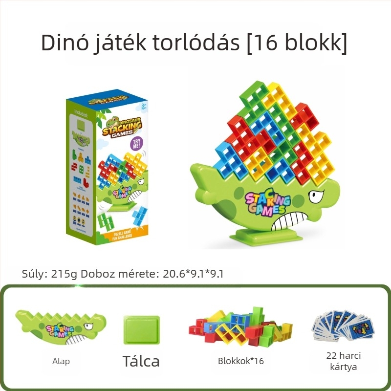 Asztali Tetris-stílusú egyensúlyozó építőjáték, családi interakcióhoz, ABS műanyagból, elektromos nélkül, többfunkciós, DIY-barát, 4–6 éveseknek