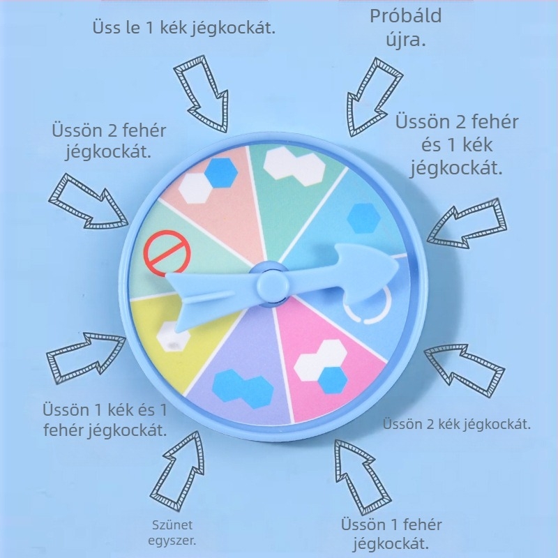 Gyerekeknek szóló interaktív társasjáték: Pingvínmentés és jégzúzás — műanyag; fejleszti vizuális és szellemi képességeket, kéz-szem koordinációt, szülő-gyerek interakciót; 4–6, 7–14 és 15–35.