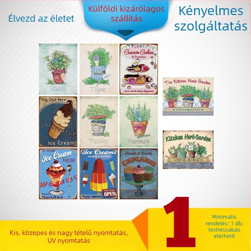 Ónlemez falikép – közvetlen nyomtatás, virágos mintázat, keret nélküli, szerelés nélkül