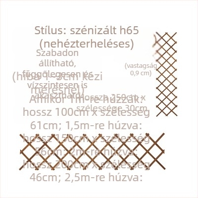 Erkélyre szóló fa virágtartó rács, kapaszkodó rózsák számára, padlón álló, pasztorális stílus