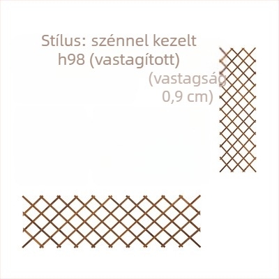 Erkélyre szóló fa virágtartó rács, kapaszkodó rózsák számára, padlón álló, pasztorális stílus