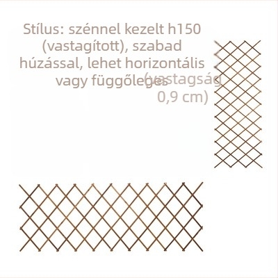 Erkélyre szóló fa virágtartó rács, kapaszkodó rózsák számára, padlón álló, pasztorális stílus