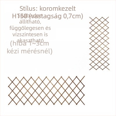 Erkélyre szóló fa virágtartó rács, kapaszkodó rózsák számára, padlón álló, pasztorális stílus