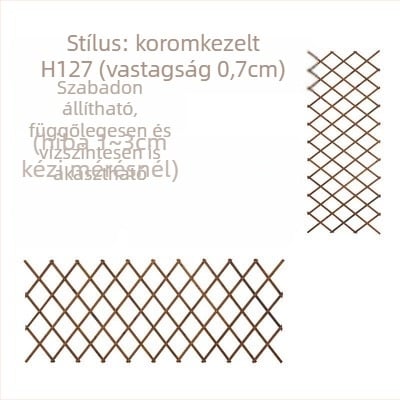 Erkélyre szóló fa virágtartó rács, kapaszkodó rózsák számára, padlón álló, pasztorális stílus