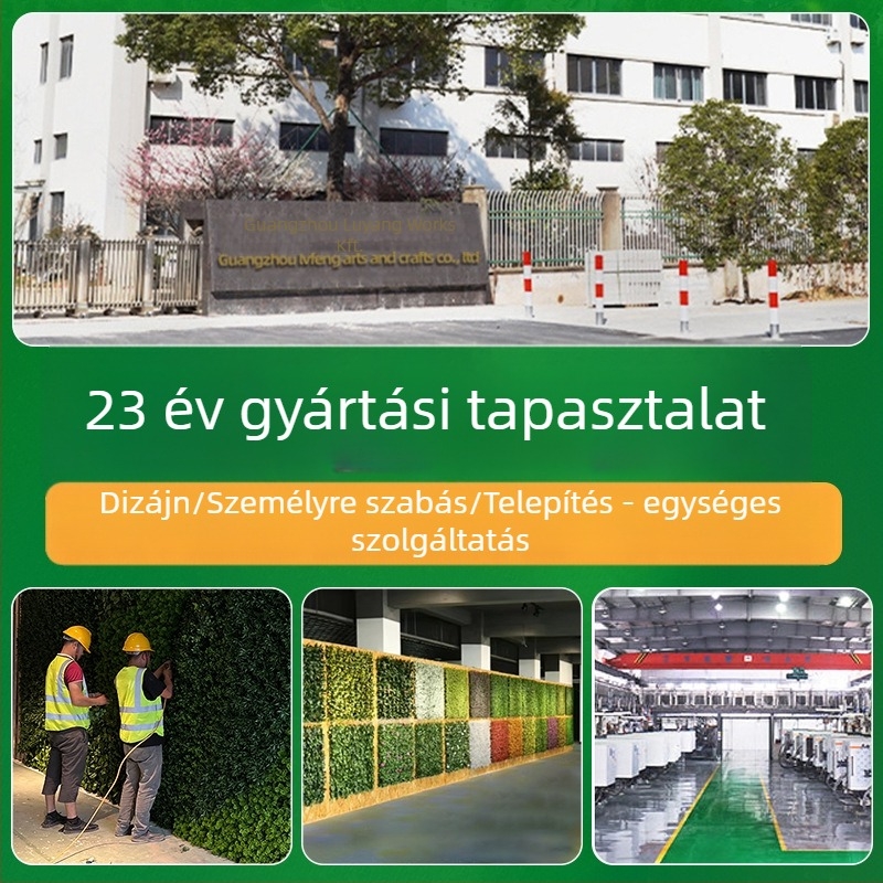 Mesterséges növényfal háttere — Green Craft, műanyag, injekciós öntés, változat: Zöld retek, Használat: dekoráció, kültéri, esküvő, fotórekvizit