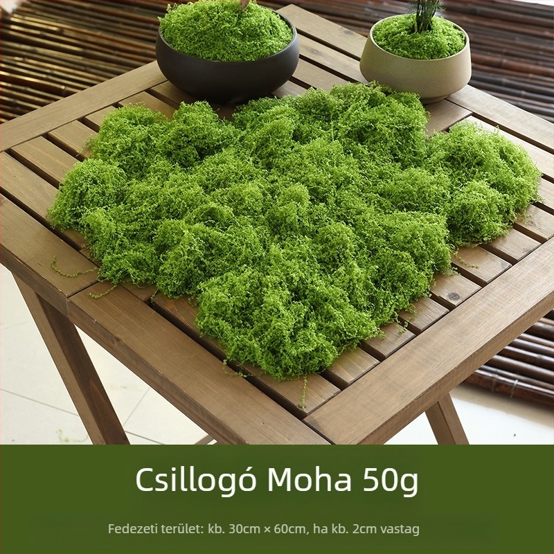 Soaring Selyemvirág Brushed Grass Moss Turf Mikro Tájkép Dísz — Nedves érintésű felület, esküvőkre, kültérre és otthoni dekorációhoz