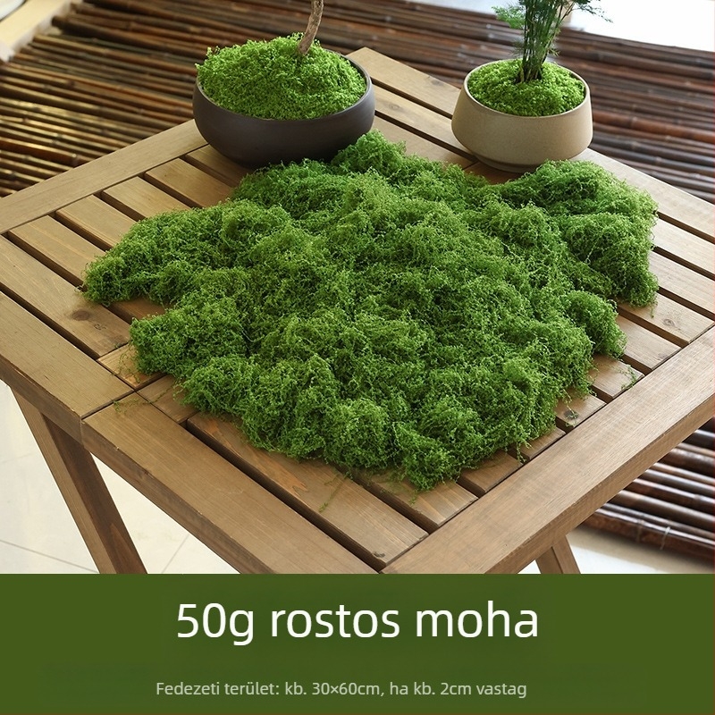 Soaring Selyemvirág Brushed Grass Moss Turf Mikro Tájkép Dísz — Nedves érintésű felület, esküvőkre, kültérre és otthoni dekorációhoz