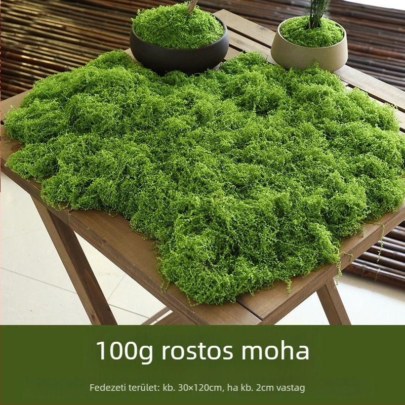 Soaring Selyemvirág Brushed Grass Moss Turf Mikro Tájkép Dísz — Nedves érintésű felület, esküvőkre, kültérre és otthoni dekorációhoz